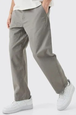Fixed Waist Skate Cropped Chino Trouser | BoohooMAN UK