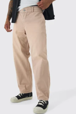 Fixed Waist Skate Twill Trousers | BoohooMAN UK