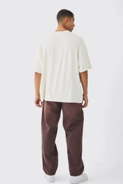 Fixed Waist Skate Twill Trousers | BoohooMAN UK
