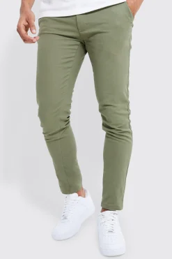 Fixed Waist Skinny Chino Trouser | BoohooMAN UK
