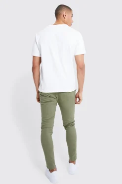 Fixed Waist Skinny Chino Trouser | BoohooMAN UK