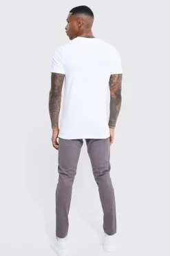 Fixed Waist Skinny Chino | BoohooMAN UK