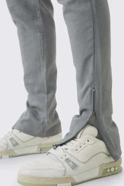 Fixed Waist Skinny Linen Trouser | BoohooMAN UK