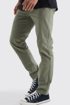 Fixed Waist Slim Chino Trouser | BoohooMAN UK