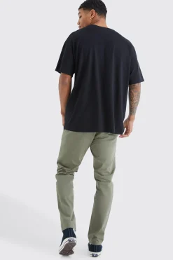 Fixed Waist Slim Chino Trouser | BoohooMAN UK