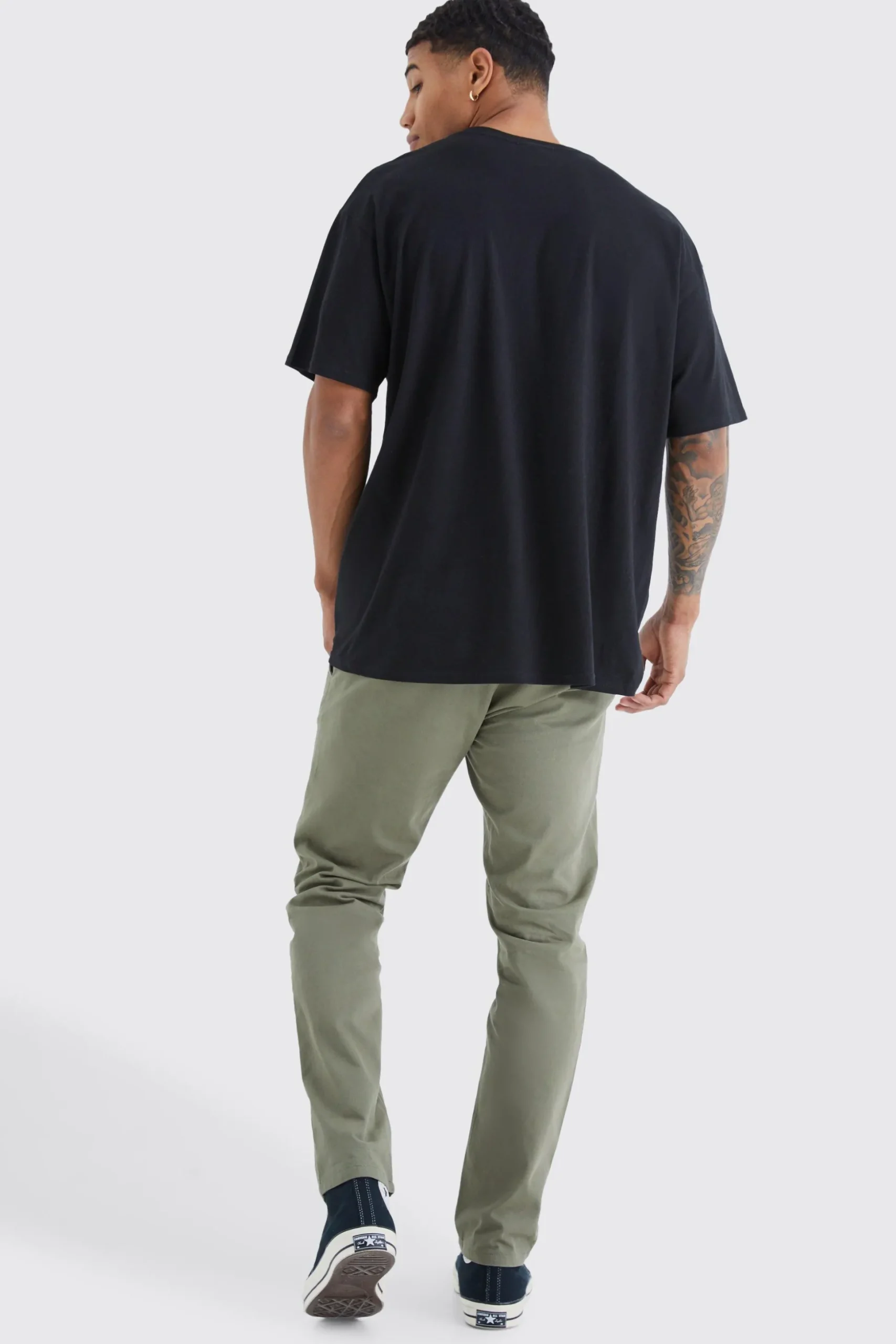 Fixed Waist Slim Chino Trouser | BoohooMAN UK