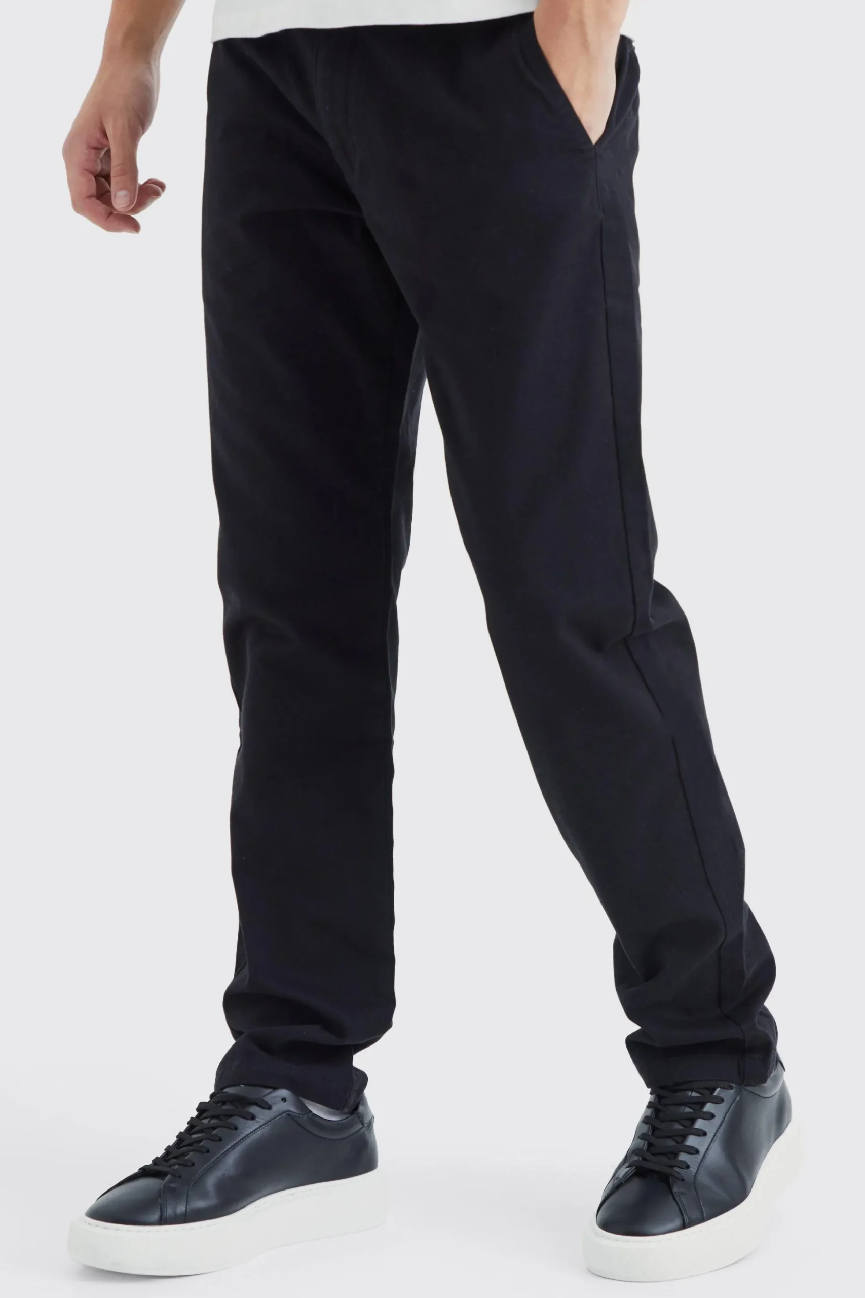 Fixed Waist Slim Chino Trouser | BoohooMAN UK