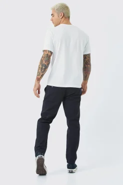 Fixed Waist Slim Cropped Chino | BoohooMAN UK