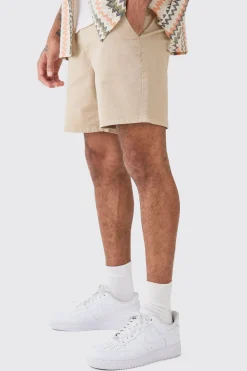 Fixed Waist Slim Fit Chino Shorts | BoohooMAN UK