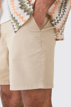 Fixed Waist Slim Fit Chino Shorts | BoohooMAN UK