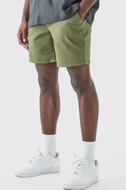 Fixed Waist Slim Fit Chino Shorts | BoohooMAN UK