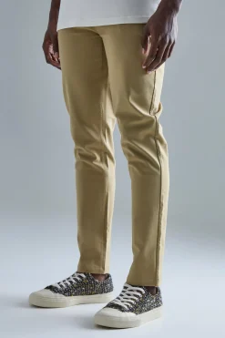 Fixed Waist Slim Fit Technical Golf Stretch Trouser | BoohooMAN UK