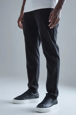 Fixed Waist Slim Fit Technical Golf Stretch Trouser | BoohooMAN UK