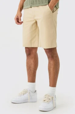 Fixed Waist Stone Relaxed Fit Short Shorts | BoohooMAN UK