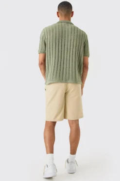 Fixed Waist Stone Relaxed Fit Short Shorts | BoohooMAN UK