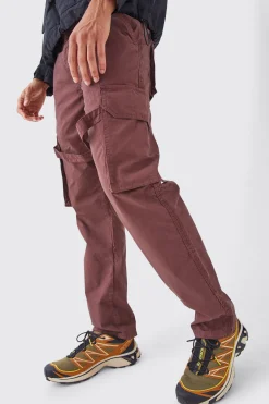 Fixed Waist Strap Detail Straight Leg Trousers | BoohooMAN UK