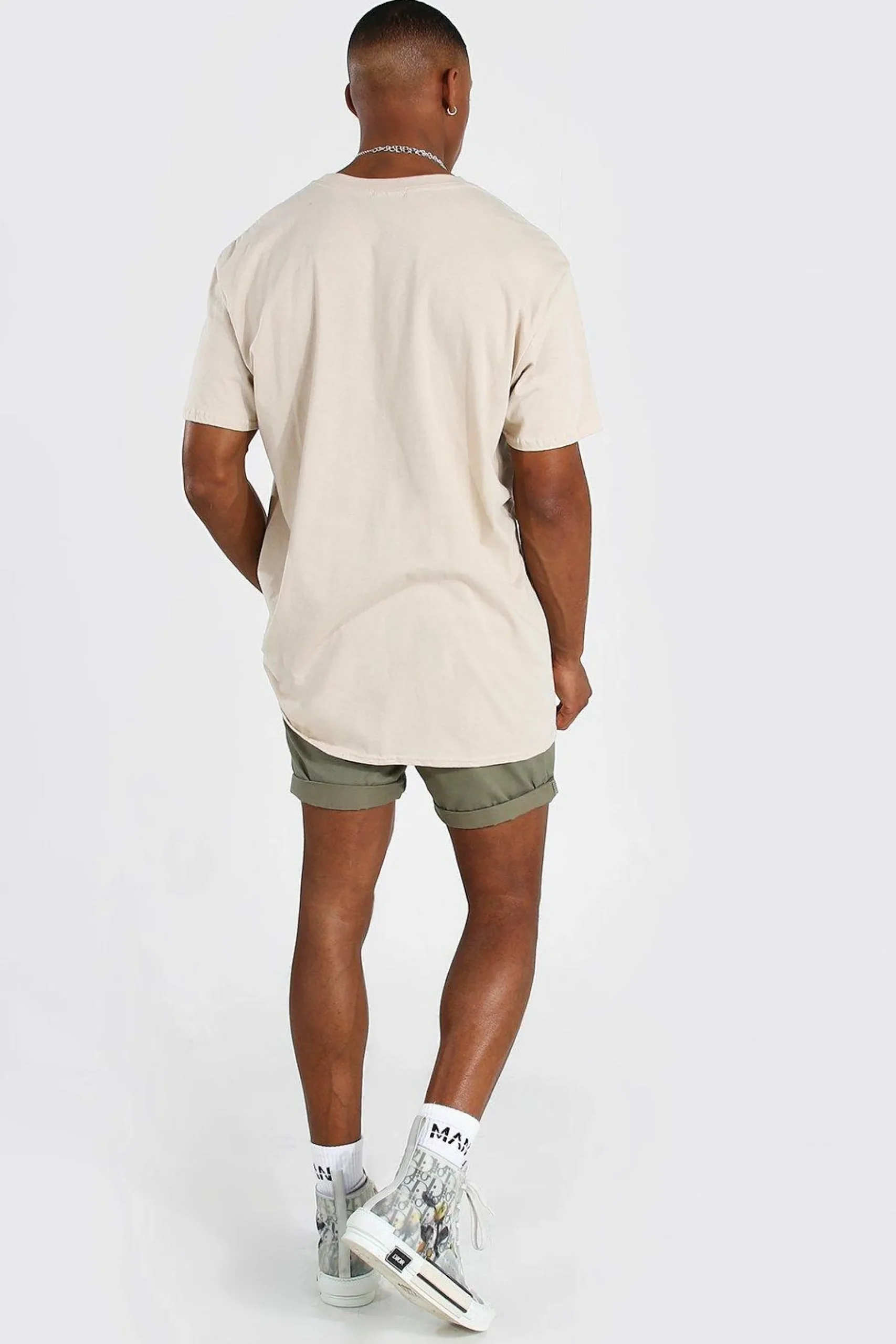 Fixed Waist Stretch Slim Chino Short | BoohooMAN UK