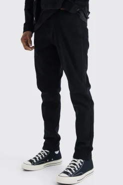 Fixed Waist Tapered Cord Trouser | BoohooMAN UK