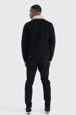 Fixed Waist Tapered Cord Trouser | BoohooMAN UK