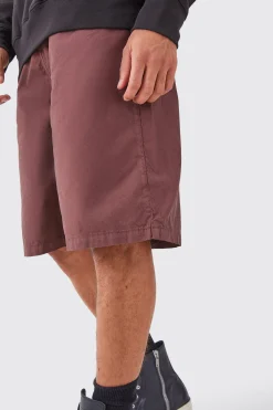 Fixed Waist Washed Longer Length Shorts | BoohooMAN UK