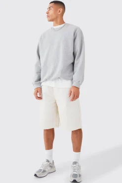 Fixed Waist Washed Longer Length Shorts | BoohooMAN UK