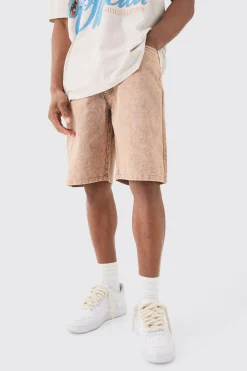 Fixed Waist Washed Relaxed Short | BoohooMAN UK