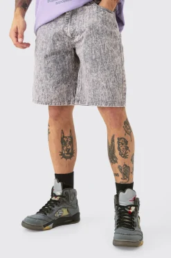 Fixed Waist Washed Relaxed Short | BoohooMAN UK