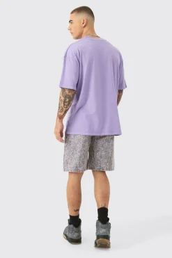 Fixed Waist Washed Relaxed Short | BoohooMAN UK