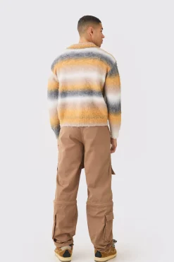 Fixed Waist Zip Off Baggy Trouser | BoohooMAN UK