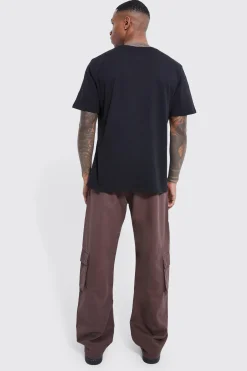 Fixed Waistband Relaxed Fit Cargo Trousers | BoohooMAN UK