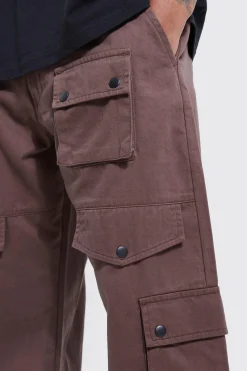 Fixed Waistband Relaxed Fit Cargo Trousers | BoohooMAN UK