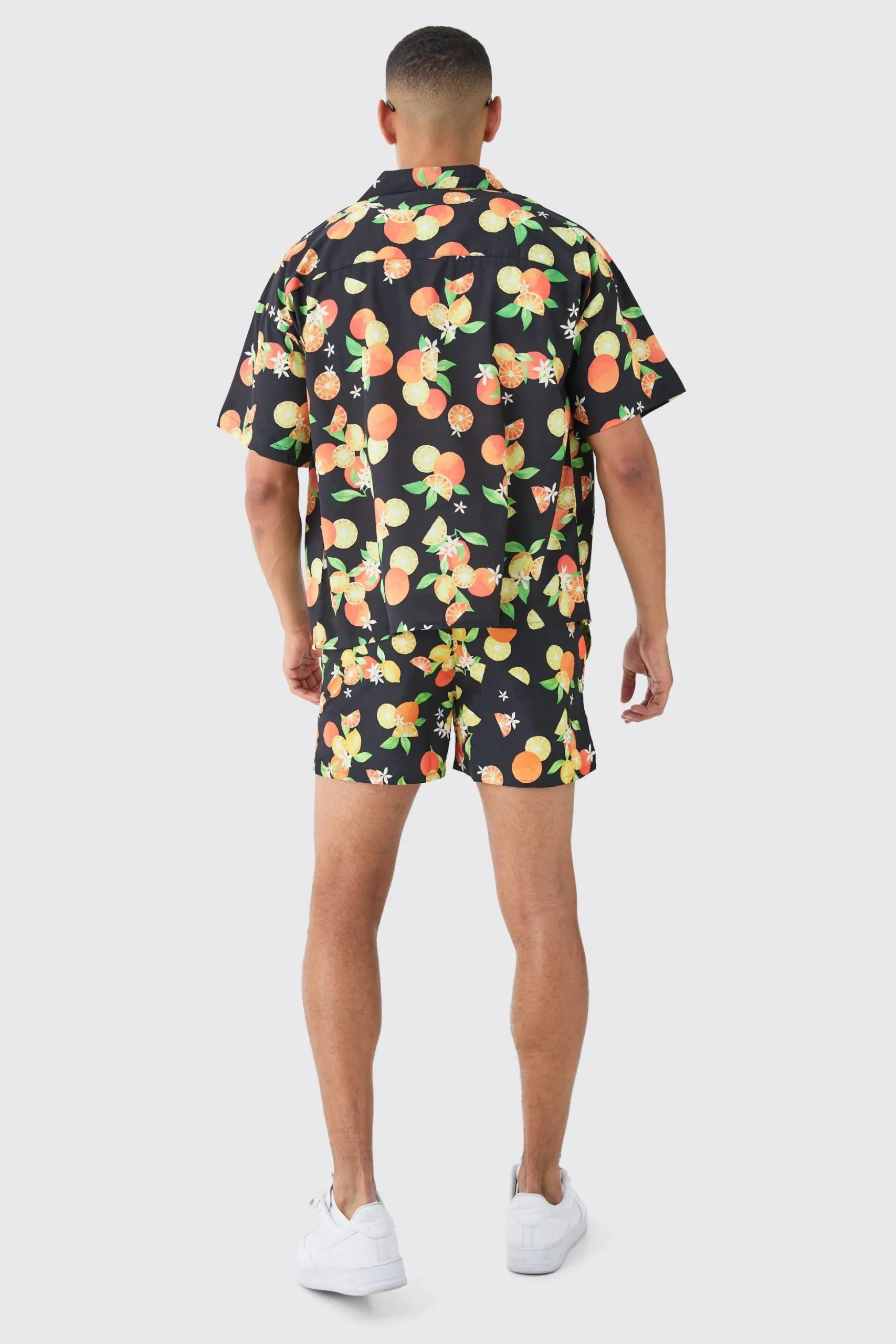 Fruit Shirt & Swim Short Set | BoohooMAN UK