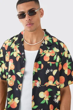 Fruit Shirt & Swim Short Set | BoohooMAN UK