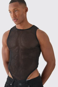 Full Mesh Bodysuit | BoohooMAN UK
