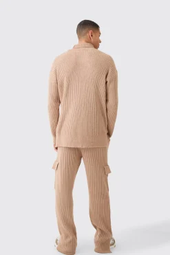Funnel Neck Marl Ribbed Knit Jumper | BoohooMAN UK