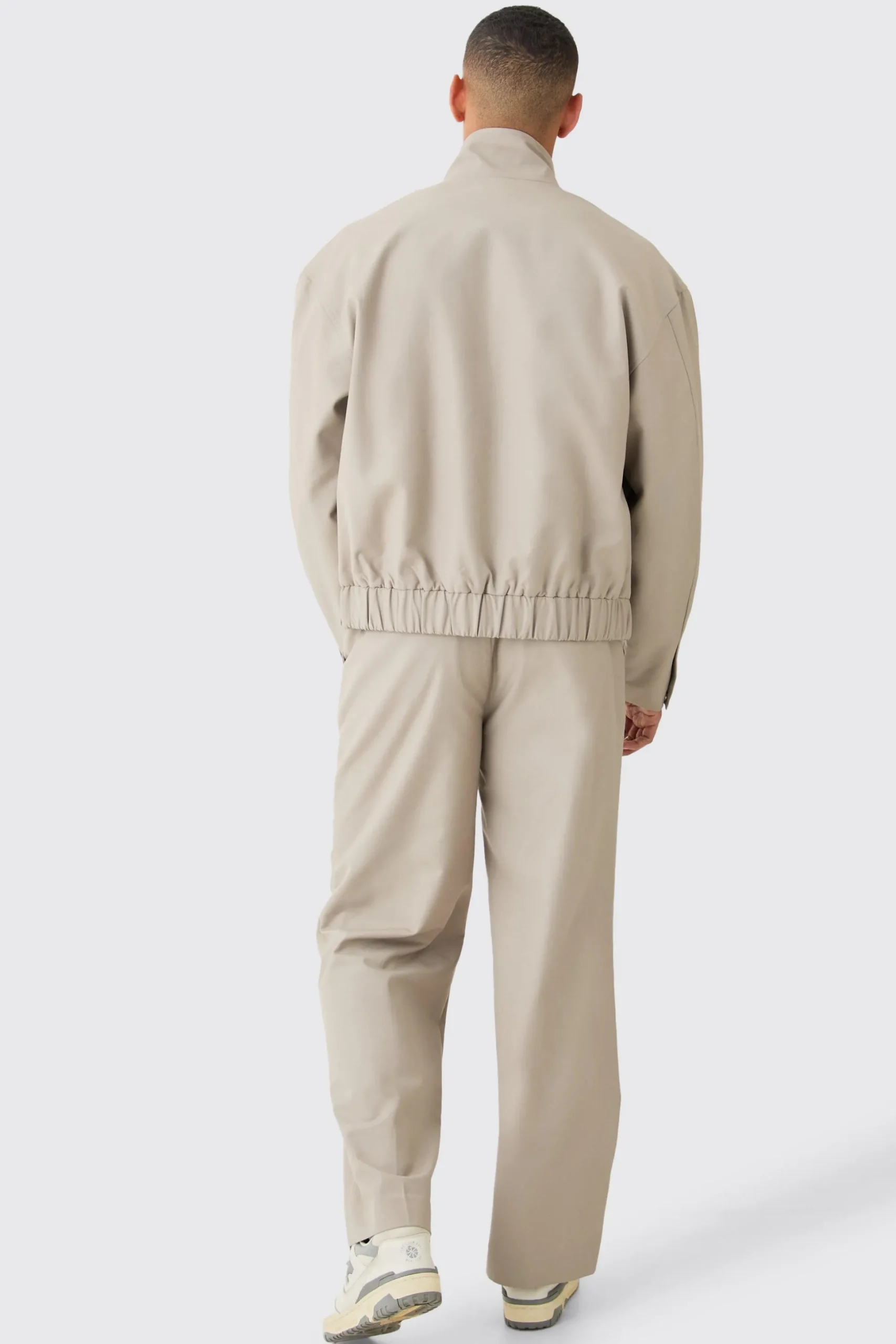 Funnel Neck Relaxed Fit Utility Smart Jacket | BoohooMAN UK