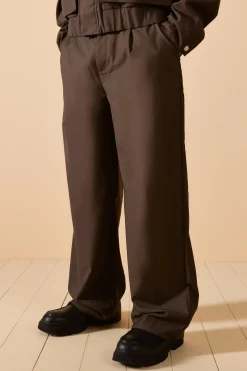 Funnel Neck Relaxed Fit Utility Smart Set | BoohooMAN UK
