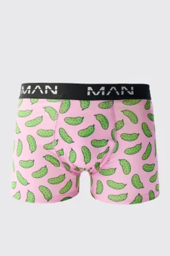 Gherkins Print Boxers | BoohooMAN UK