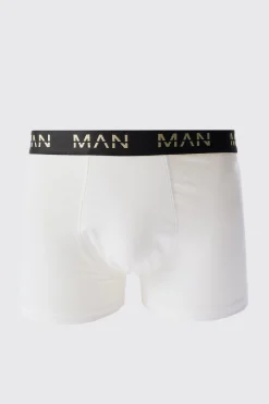 Gold Man Dash Boxers In White | BoohooMAN UK