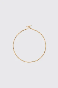 Gold Necklace With Coin Pendant | BoohooMAN UK