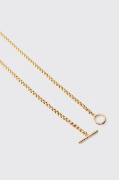 Gold Necklace With Coin Pendant | BoohooMAN UK