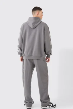 Gothic B Oversized Gusset Tracksuit | BoohooMAN UK