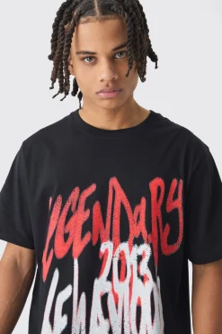 Graffiti Printed T-Shirt | BoohooMAN UK