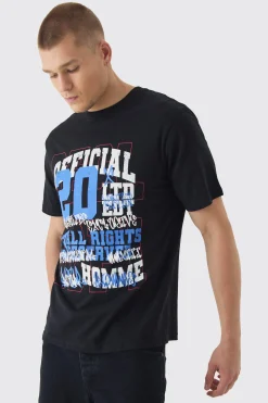 Grunge Varsity Official Printed T-Shirt | BoohooMAN UK