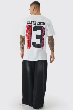 Grunge Varsity Printed T-Shirt | BoohooMAN UK