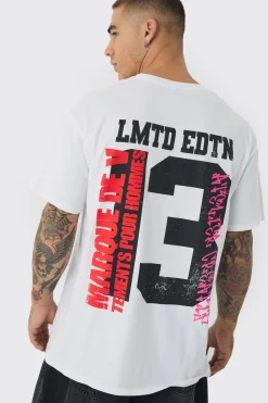 Grunge Varsity Printed T-Shirt | BoohooMAN UK