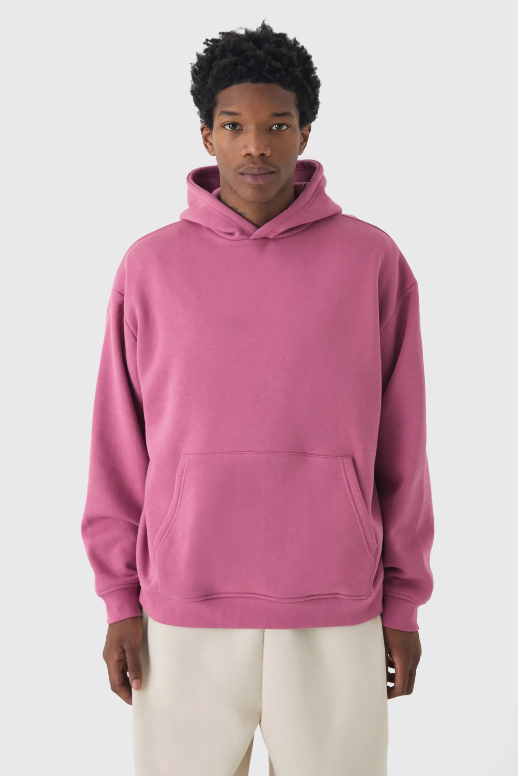 330GSM Basic Oversized Over The Head Hoodie | BoohooMAN UK