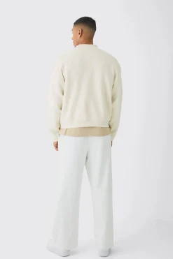 330GSM Oversized Basic Boxy Extended Neck Sweatshirt | BoohooMAN UK