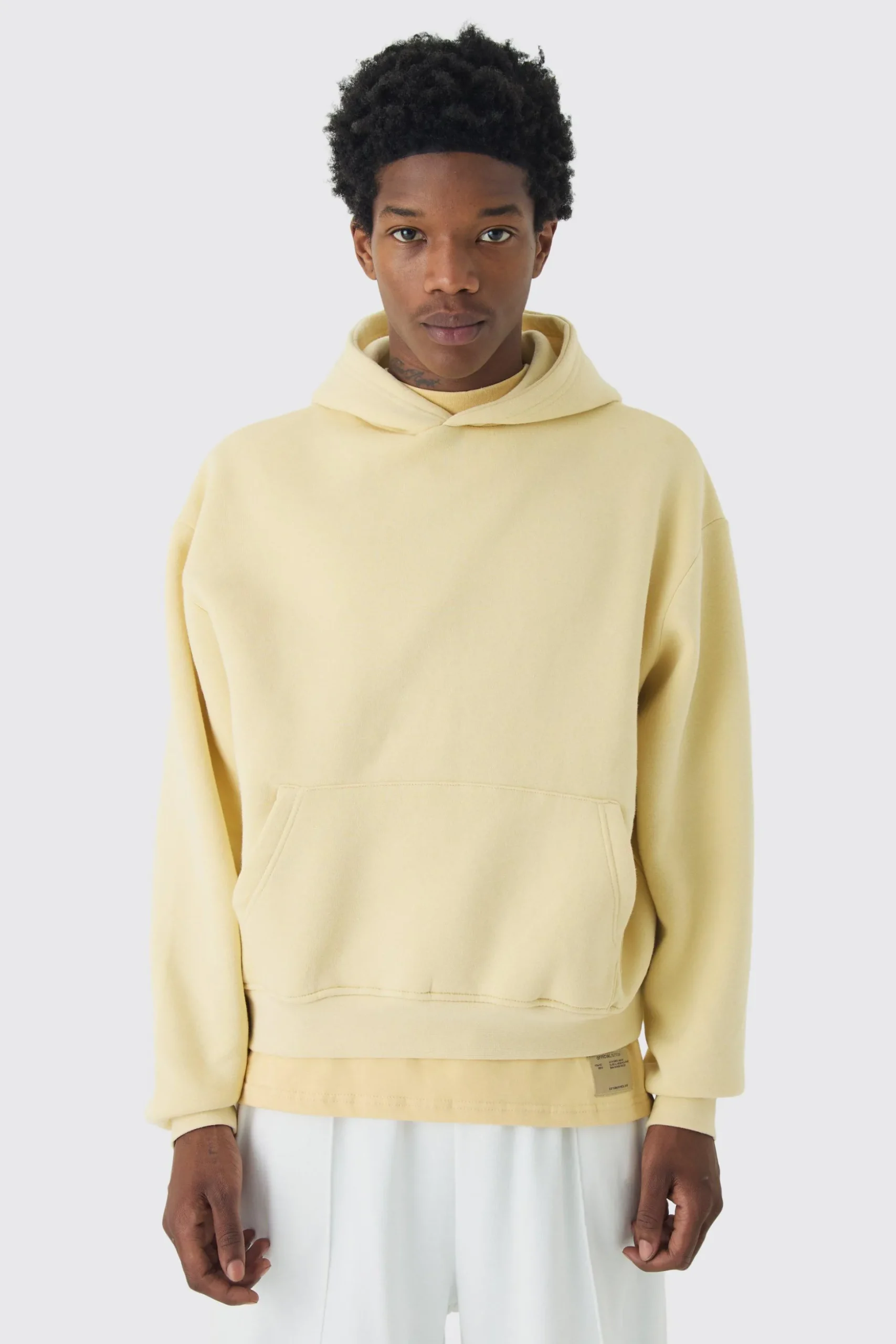 330GSM Oversized Boxy Basic Hoodie | BoohooMAN UK