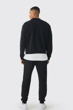 330GSM Oversized Boxy Extended Neck Limited High Build Print Sweatshirt | BoohooMAN UK